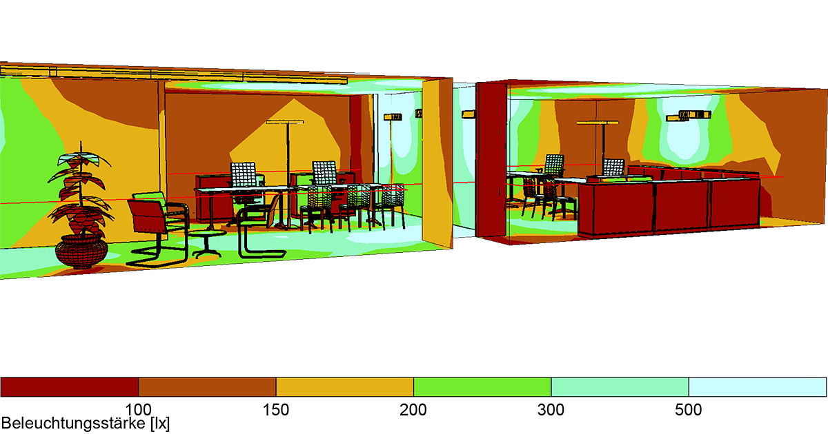 Lichtplanung Lichtkonzept Beleuchtungsstärke 2