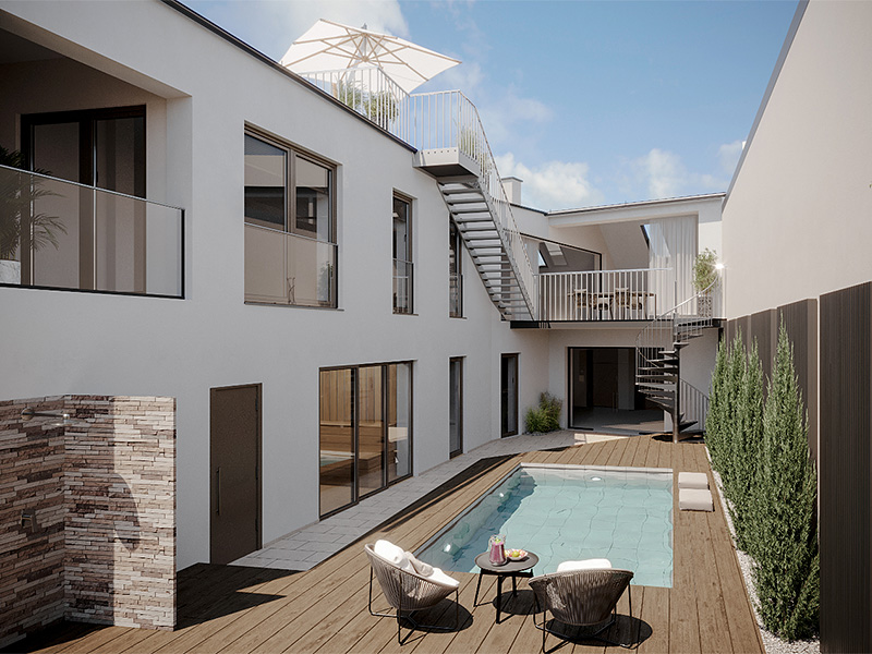 Sanierung Winzerhaus Aussenbereich