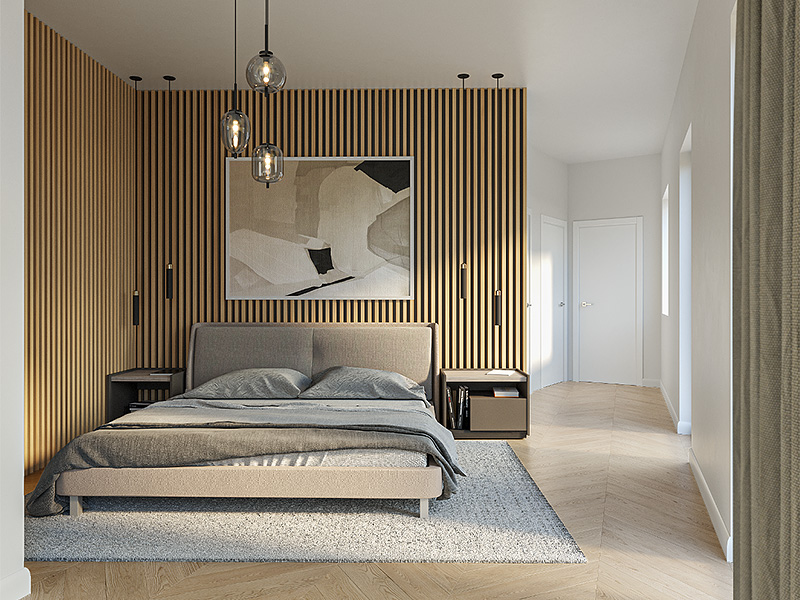 Sanierung Winzerhaus Schlafzimmer