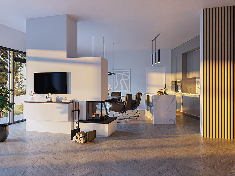 Sanierung Winzerhaus Wohnzimmer